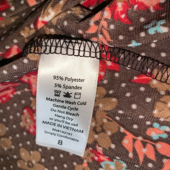 Girls Lularoe Mae Dress Size 8 - Picture 4 of 6